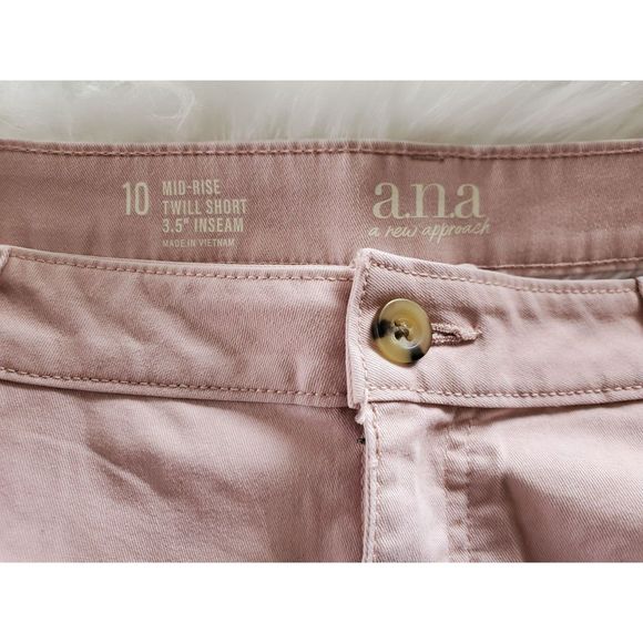 NWOT Womens Size 10 A.N.A Mid Rise Shortie Short PINK 3.5 Inseam - Picture 3 of 4